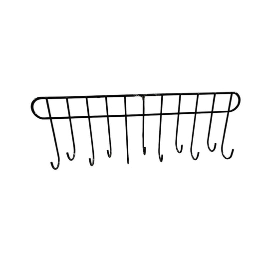 Carbon Metal Over Door Hook Hanger for Clothes, No Drilling Required, for Bathroom, Bedroom, Kitchen