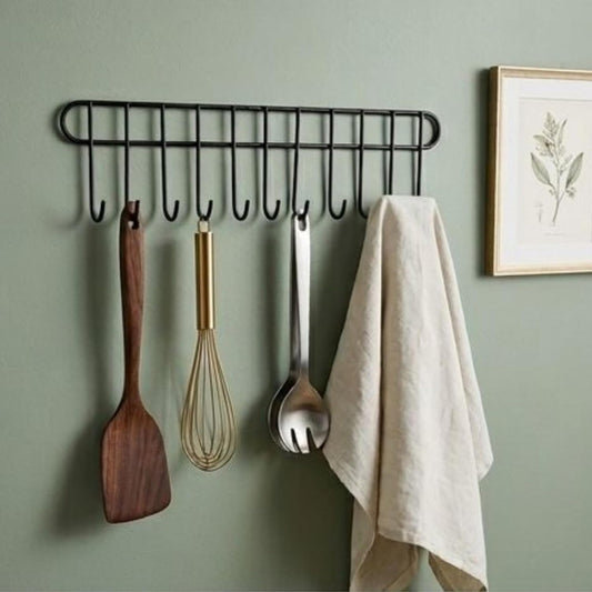 Carbon Metal Over Door Hook Hanger for Clothes, No Drilling Required, for Bathroom, Bedroom, Kitchen