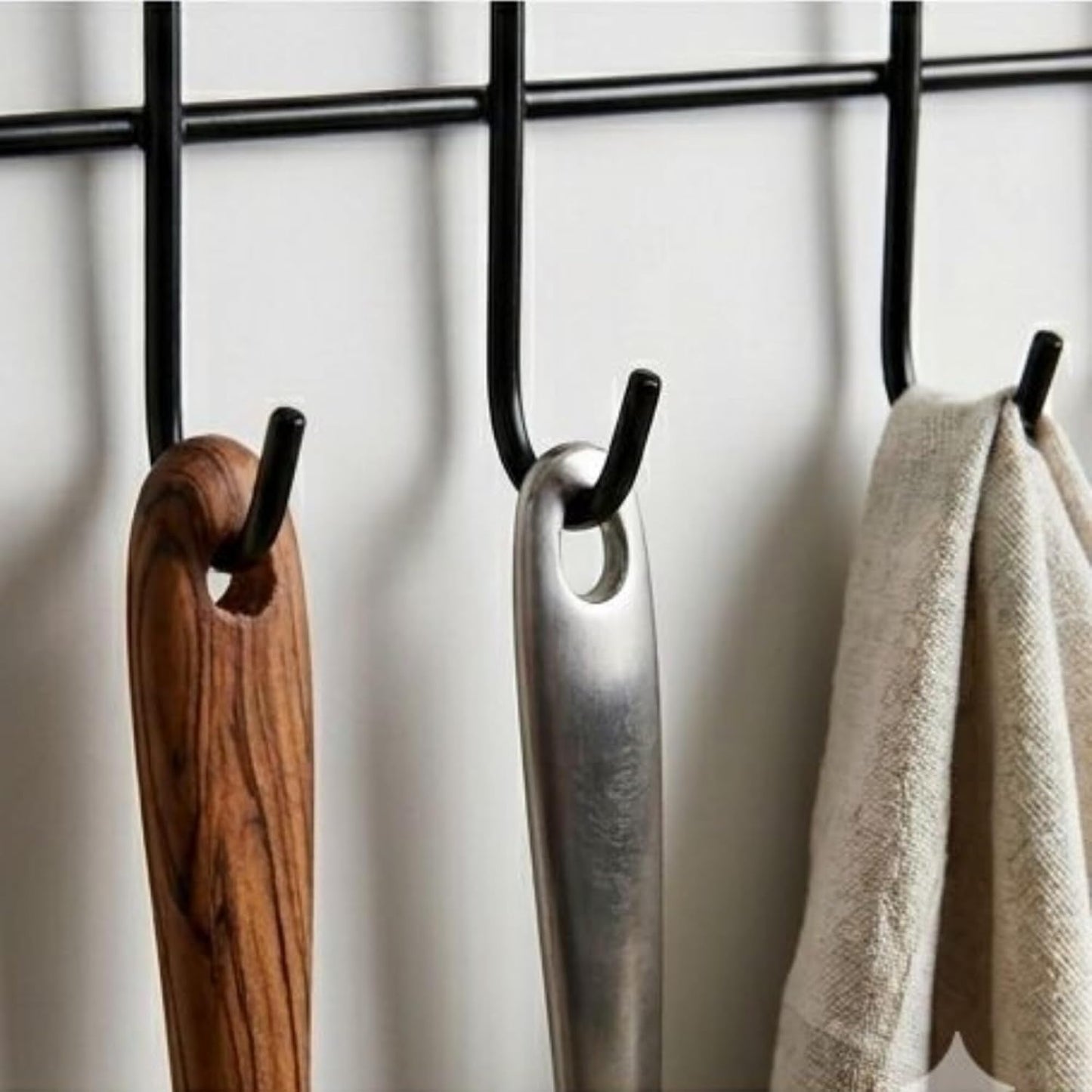 Carbon Metal Over Door Hook Hanger for Clothes, No Drilling Required, for Bathroom, Bedroom, Kitchen